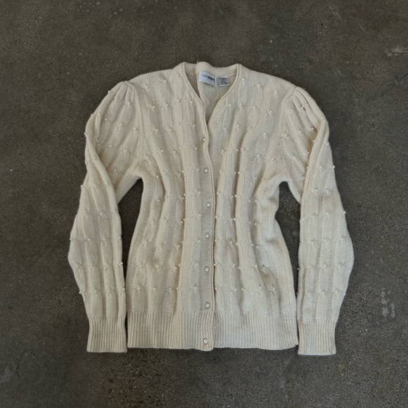 Vintage 80’s 90’s Angora Pearl Sweater - Picture 1 of 5